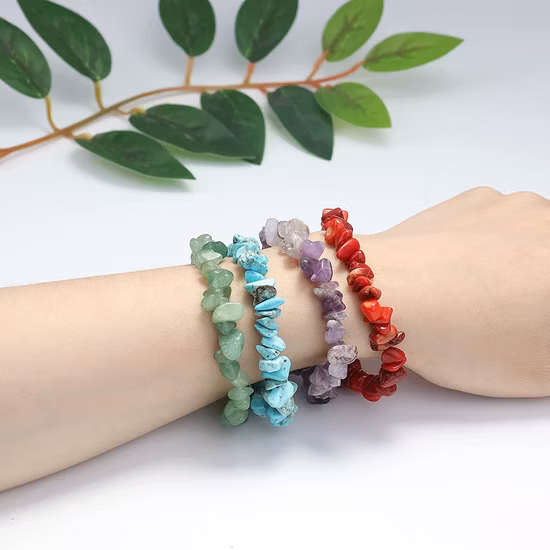 リリーフレイキヨガ不安クリスタル天然石ヒーリングチャクラブレスレット女性男性用