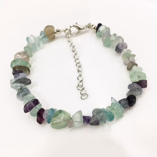 ファッション天然宝石男性女性クリスタルビーズチャクラムーカイトカーミングブレスレット